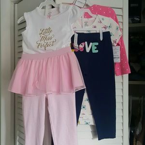 NWT Carter's 2 sets of clothing baby girl size 2T